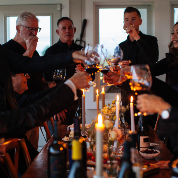 Guests enjoying wine