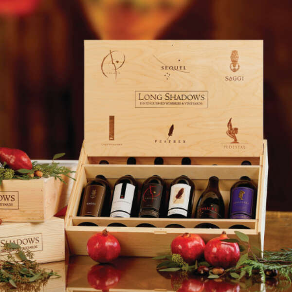 Long shadows holiday gift boxes